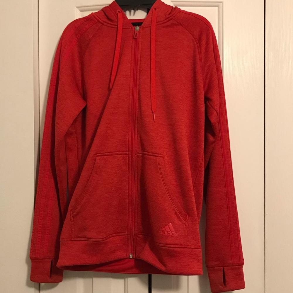 Adidas Climawarm Red Zip-up Hoodie